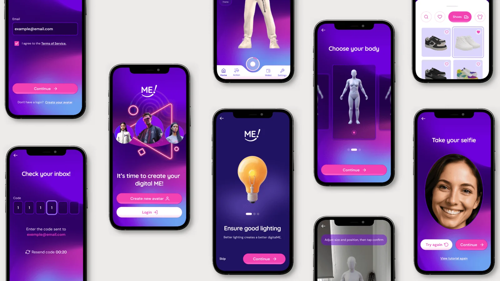 Redesigned onboarding and avatar-creation screens