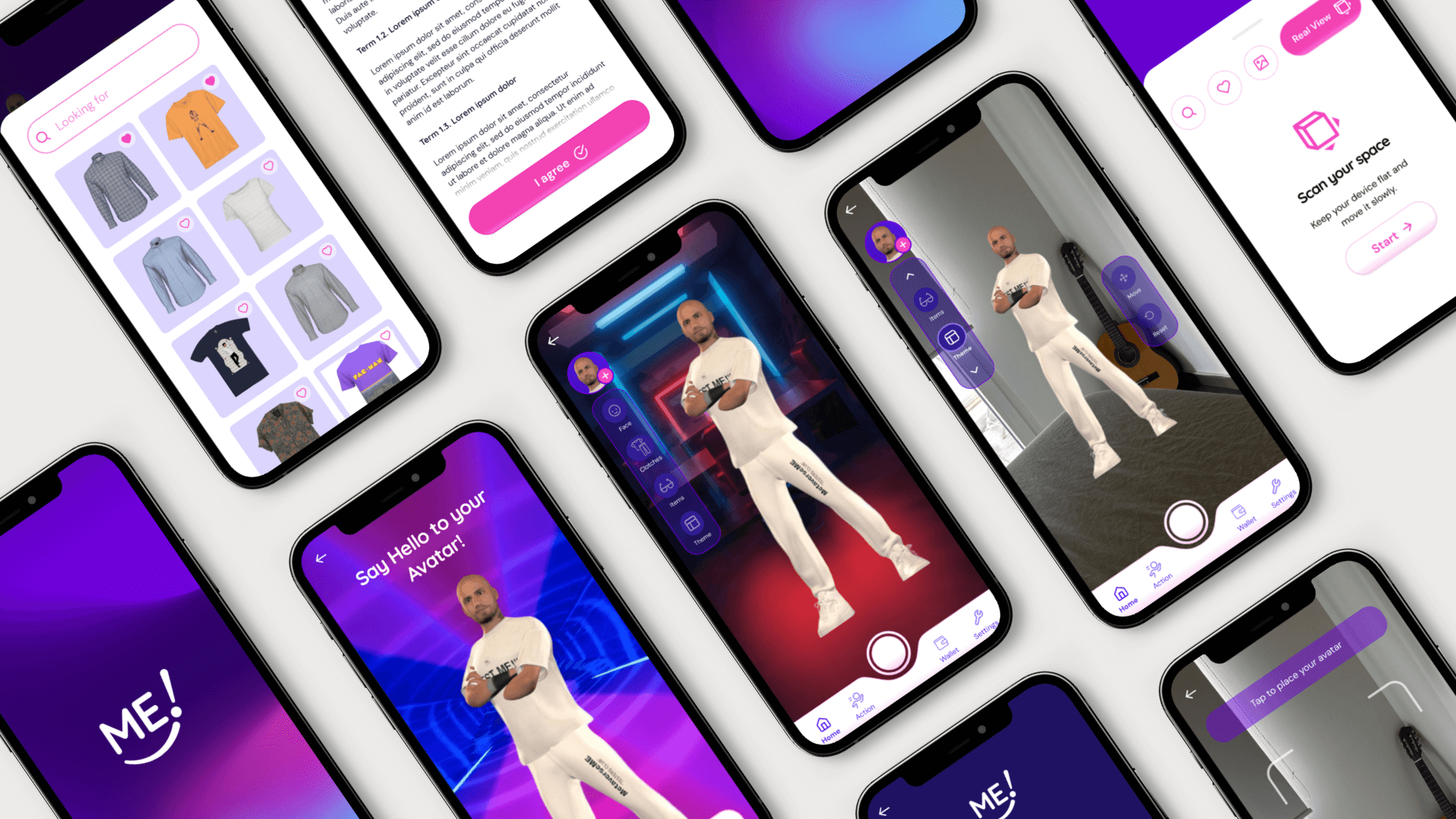Redesigned wardrobe, avatar and AR screens